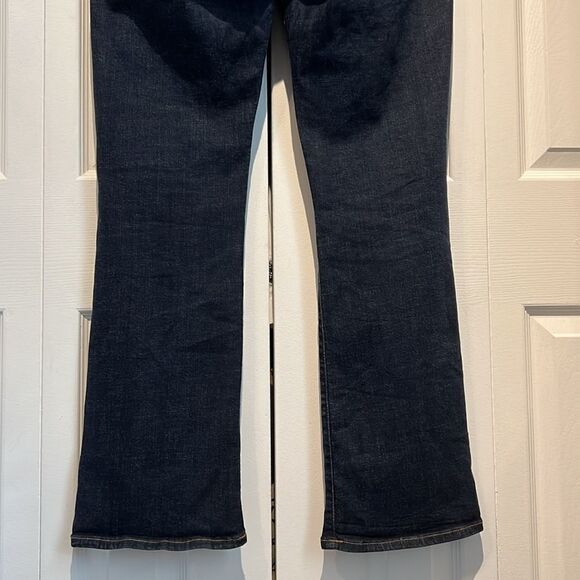 Tommy Hilfiger Blue Dark‎ Wash Curve Bootcut Jeans Size 12 - Picture 8 of 11
